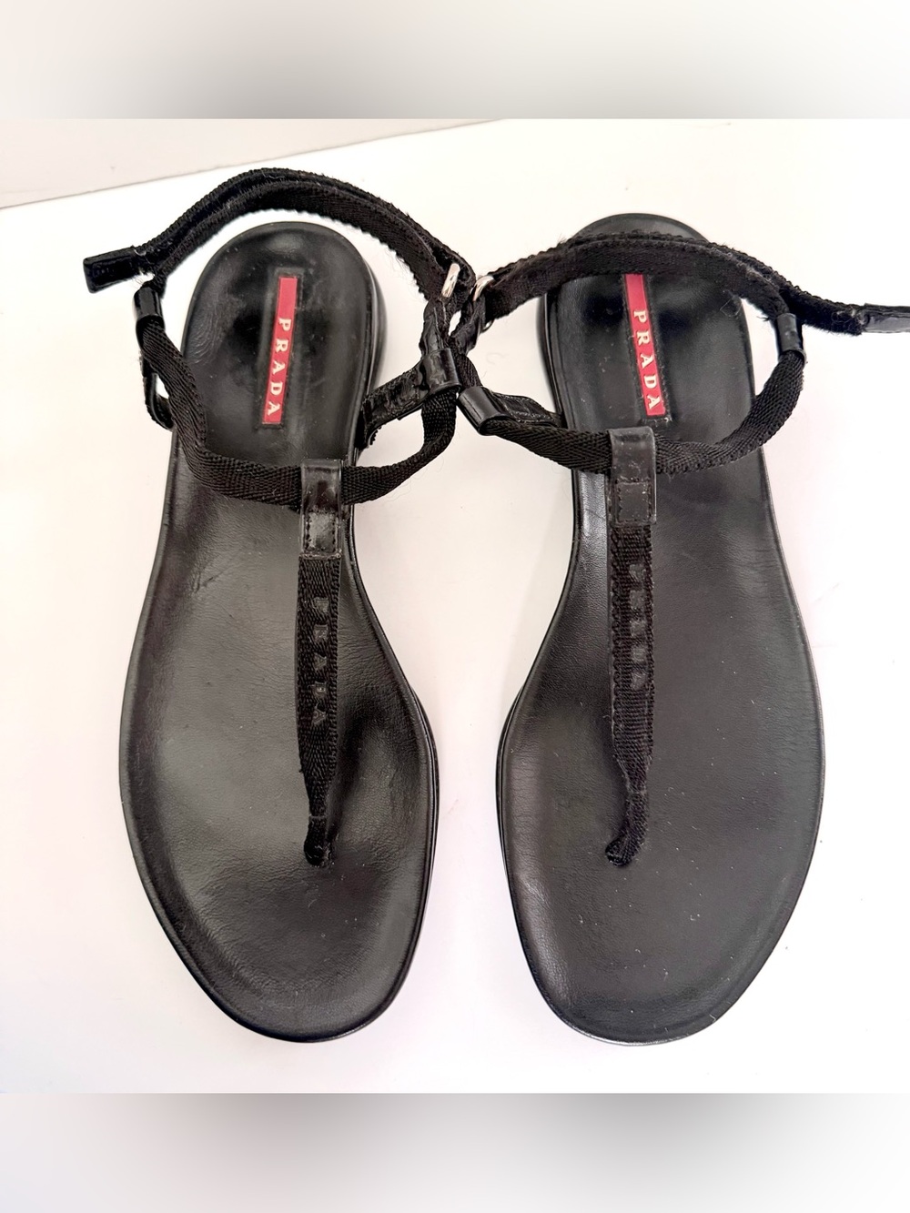 Prada Vintage Strappy Sandals Black Y2K 90s Size 37